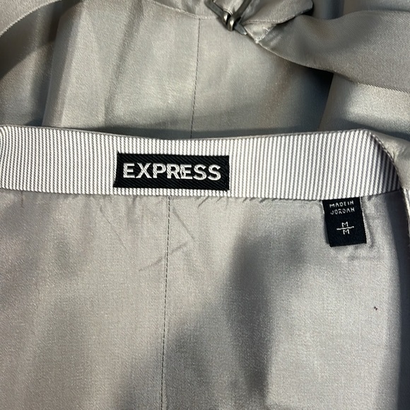 Express Men’s Gray Pinstripe 6-Button Vest – Size M - Picture 8 of 8